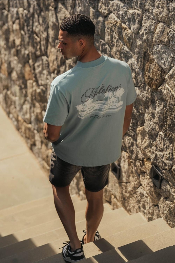 MEN ENDLESS SUMMER T SHIRT MM1 HS25 42 773 DUSTY TURQUOISE